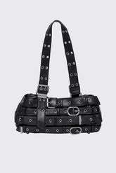 Kate Belted Faux Leather Shoulder Bag