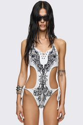 Deadly Bodies Graphic Studded Monokini