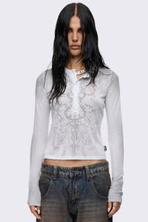 Noa Off White Graphic Henley