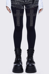 Saintly Scars Black Tights