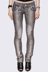 Silas Metallic Coating Slim Jeans