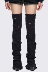 Torn Black Leg Warmers