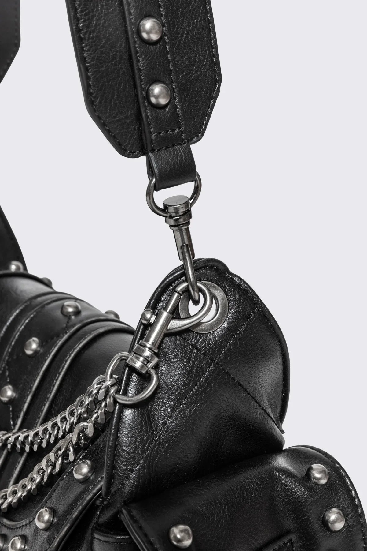 Sloane Studded Faux Leather Shoulder Bag