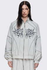 Void Grey Sigil Graphic Windbreaker Jacket