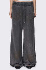 Gleam Mud Wash Rhinestone Sweatpants