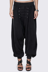Saboteur Black Washed Harem Sweatpants