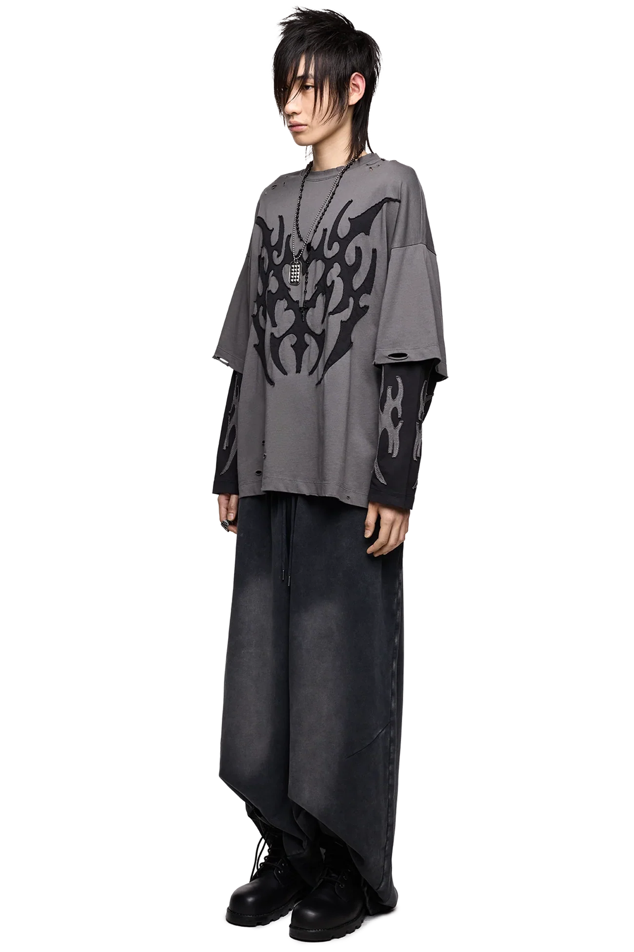Luvx Grey Layered T-Shirt