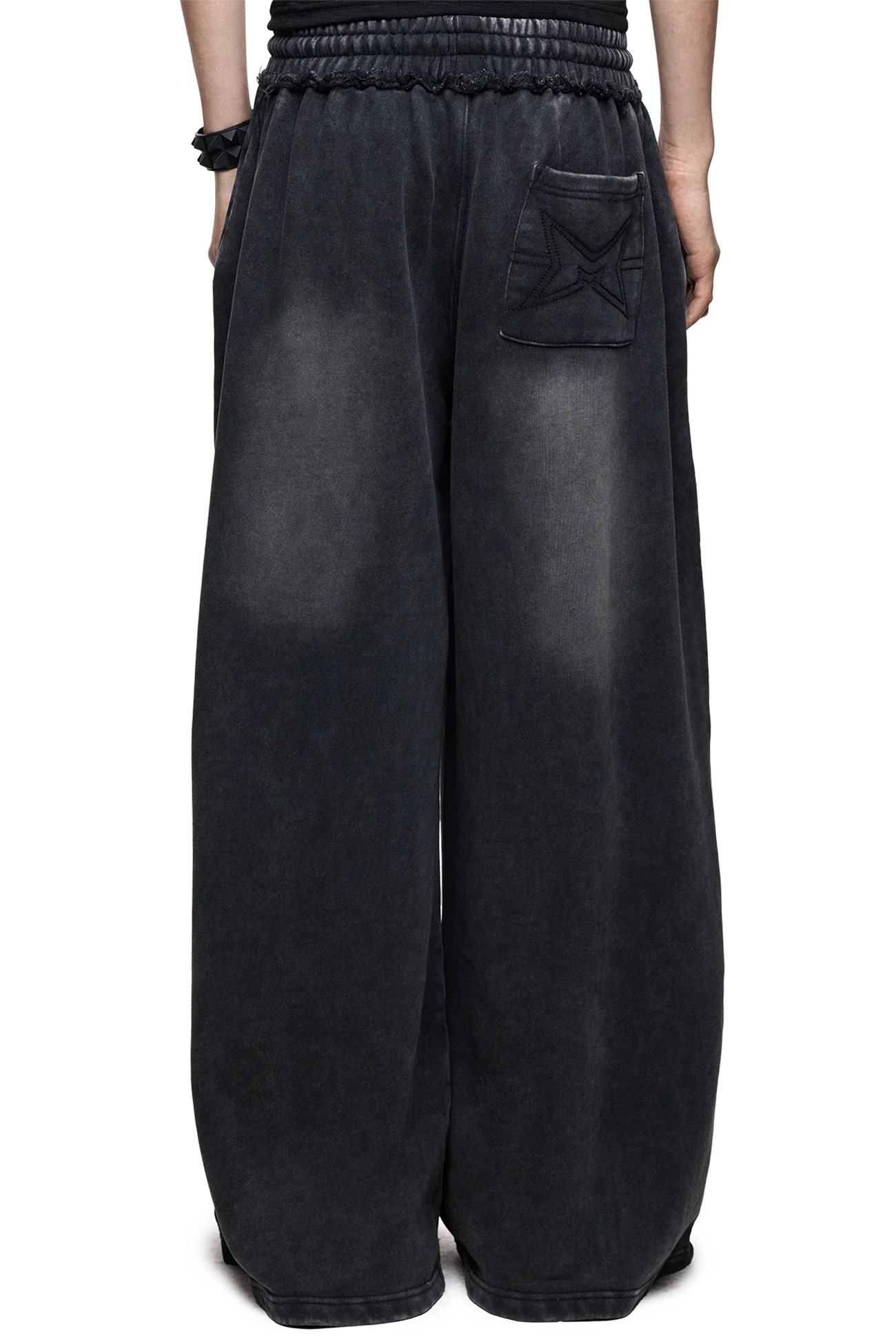 Blur Black Washed Sweatpants