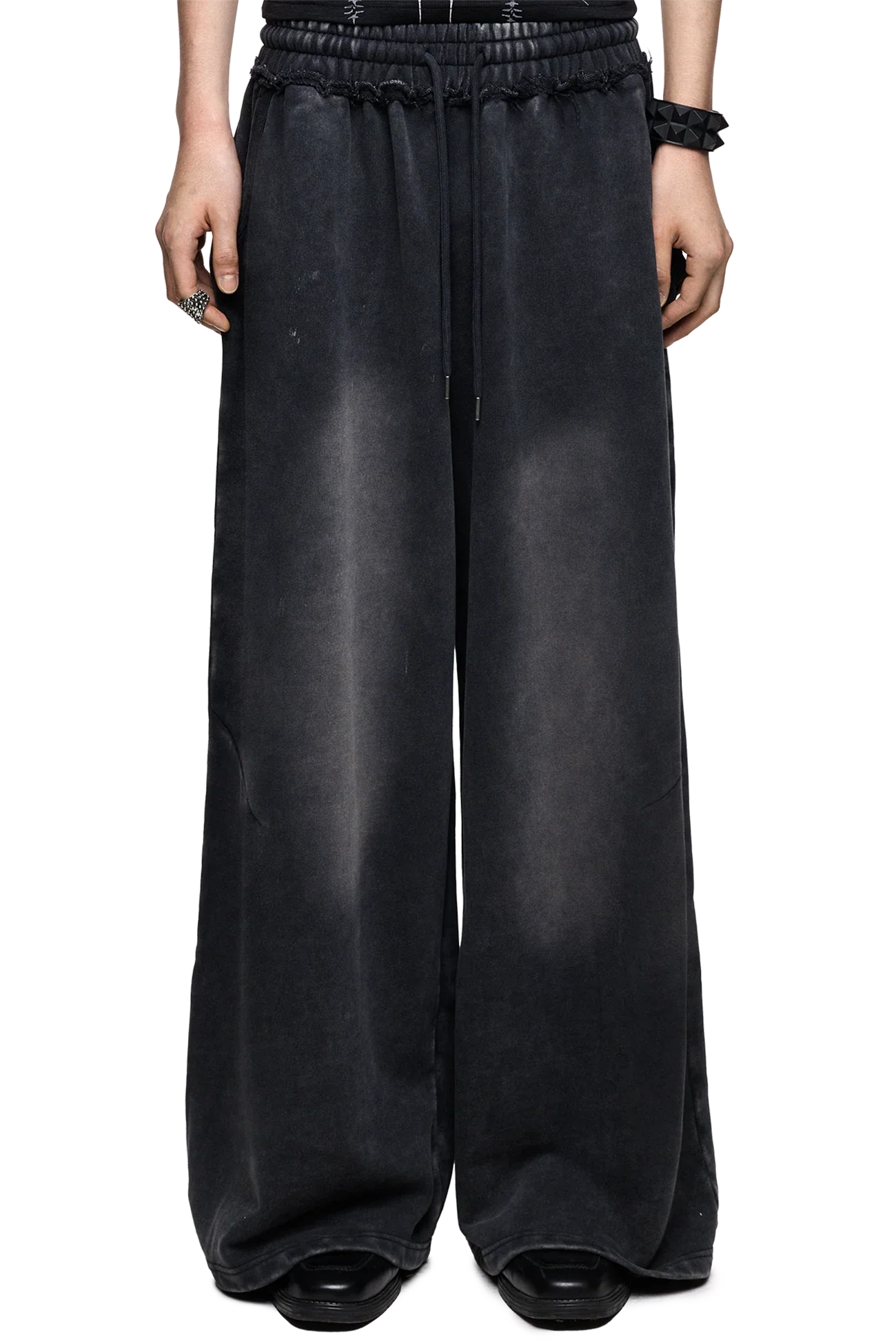 Blur Black Washed Sweatpants