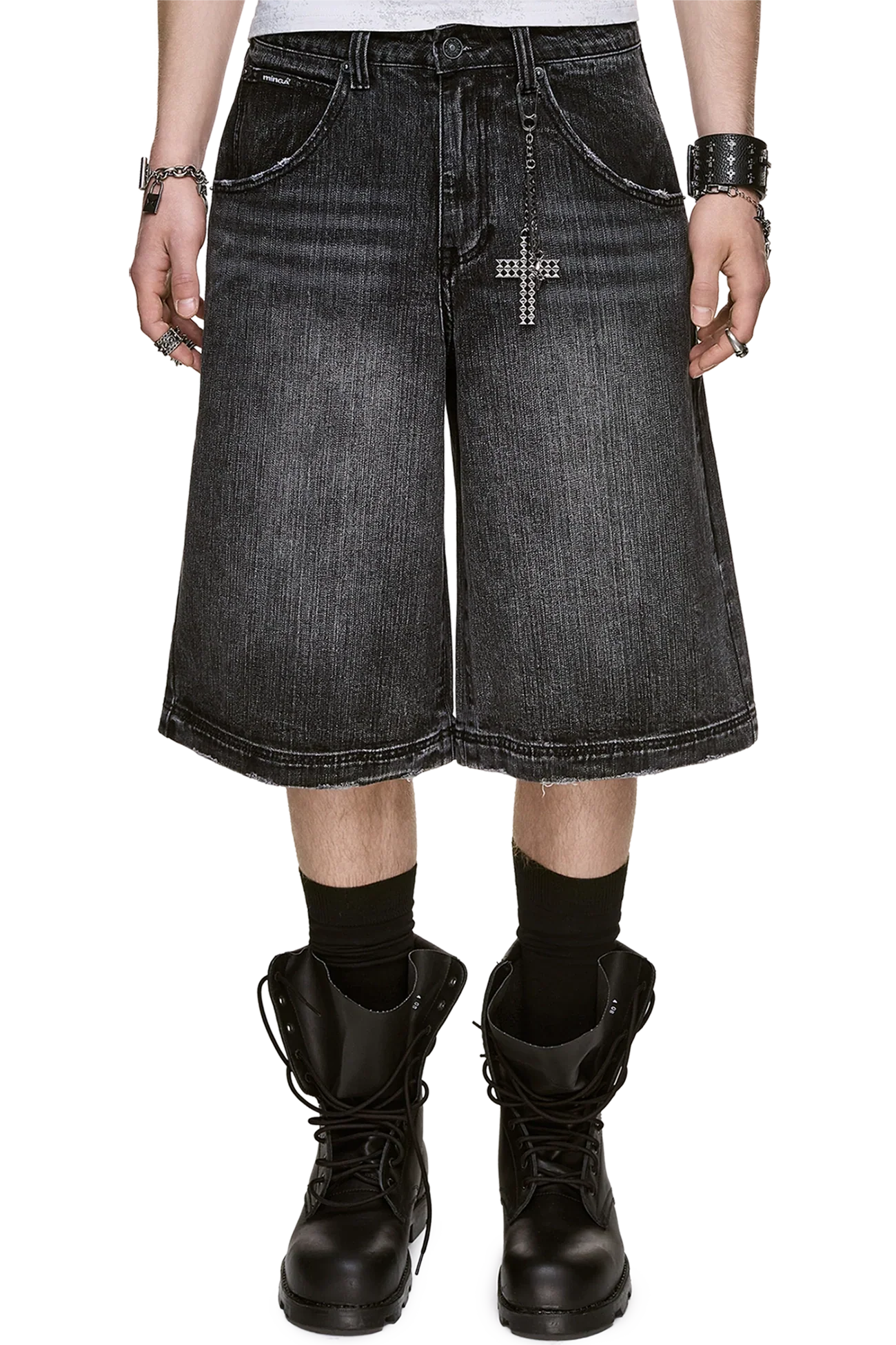 Worn Black Washed Jorts