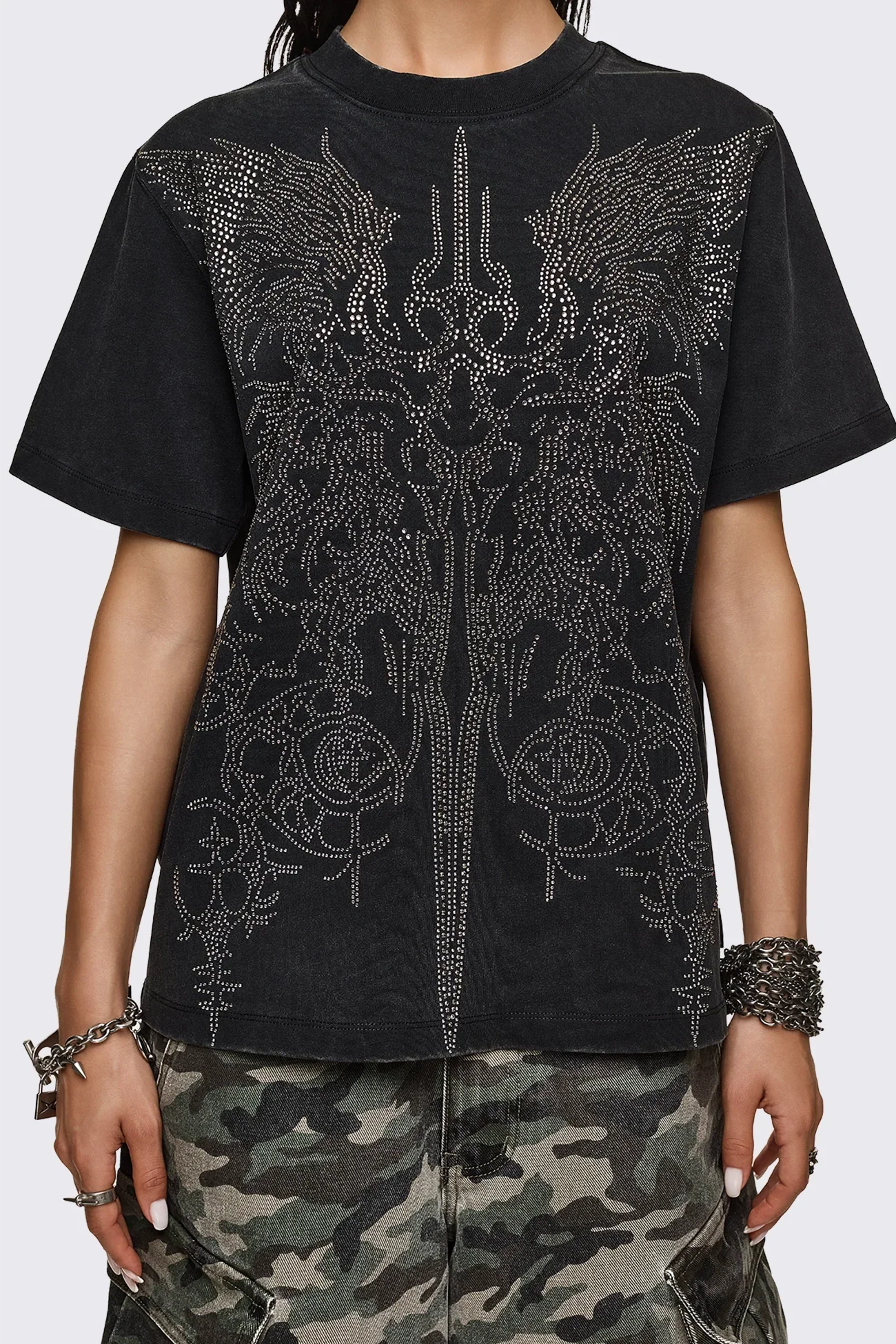 Elysium Sigil Rhinestone Graphic T-Shirt