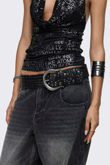 Avery Studded Braid Belt