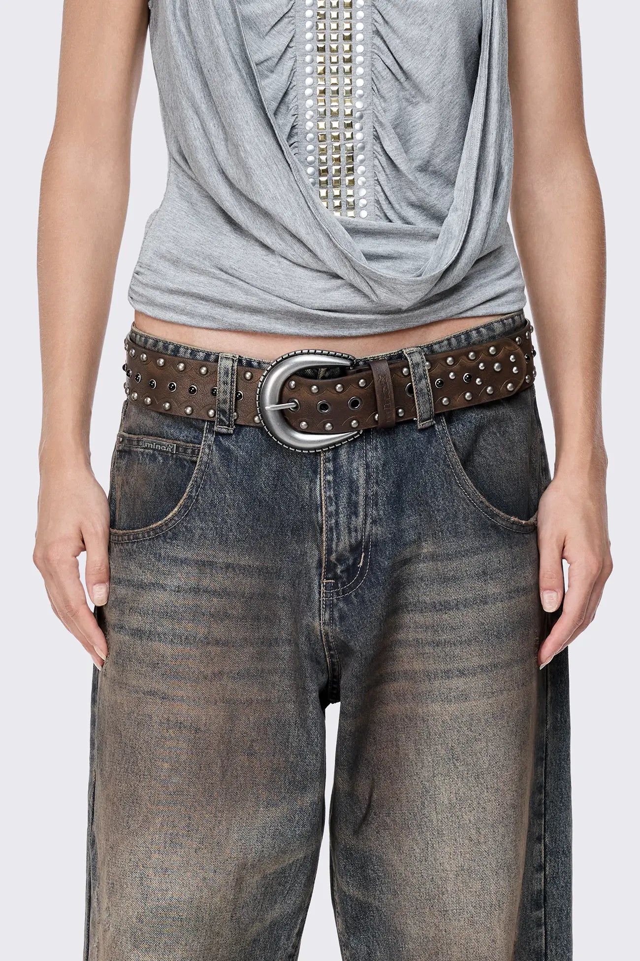 Solistice Washed Studded Belt