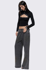 Shiloh Black Long Sleeve Top