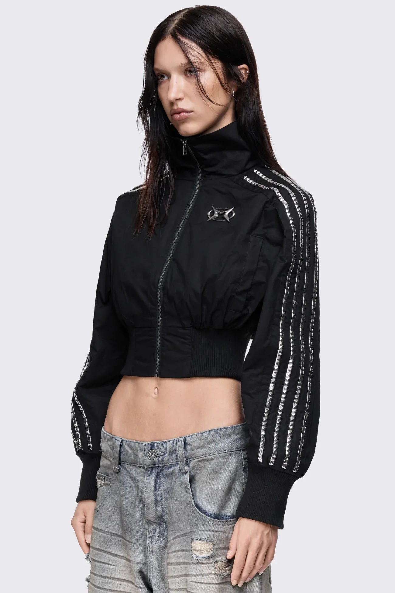 Aftershock Studded Windbreaker Jacket