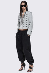 Saboteur Black Washed Harem Sweatpants