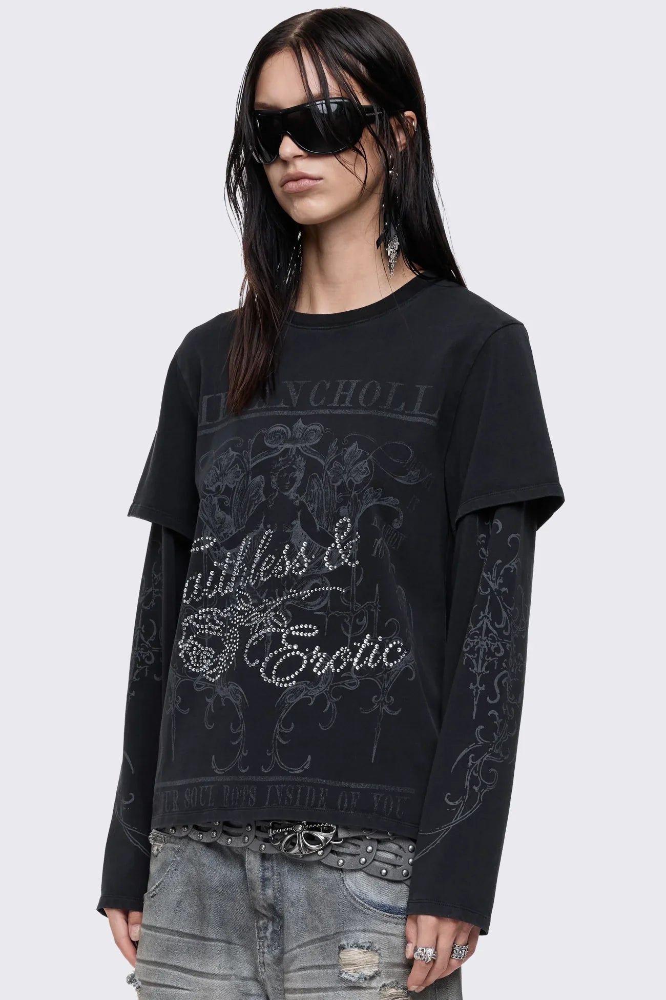 Melancholia Graphic Layered T-shirt