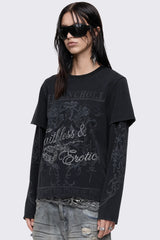 Melancholia Graphic Layered T-shirt