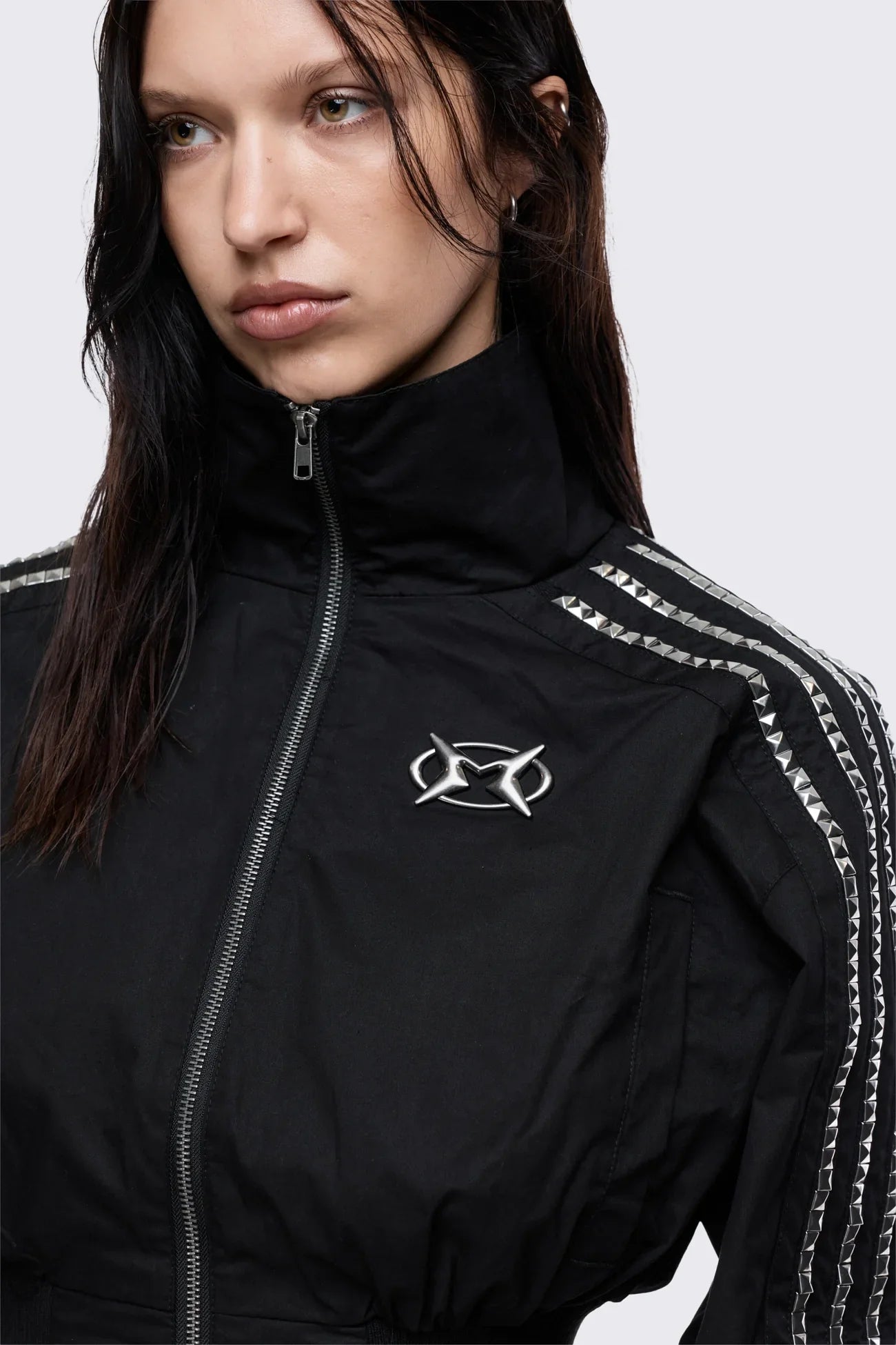 Aftershock Studded Windbreaker Jacket