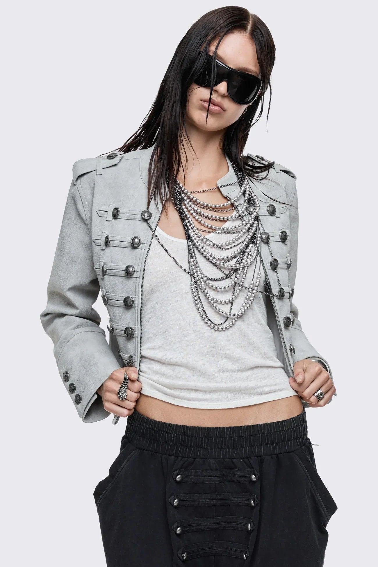 Cadence Worn Grey Hussar Jacket
