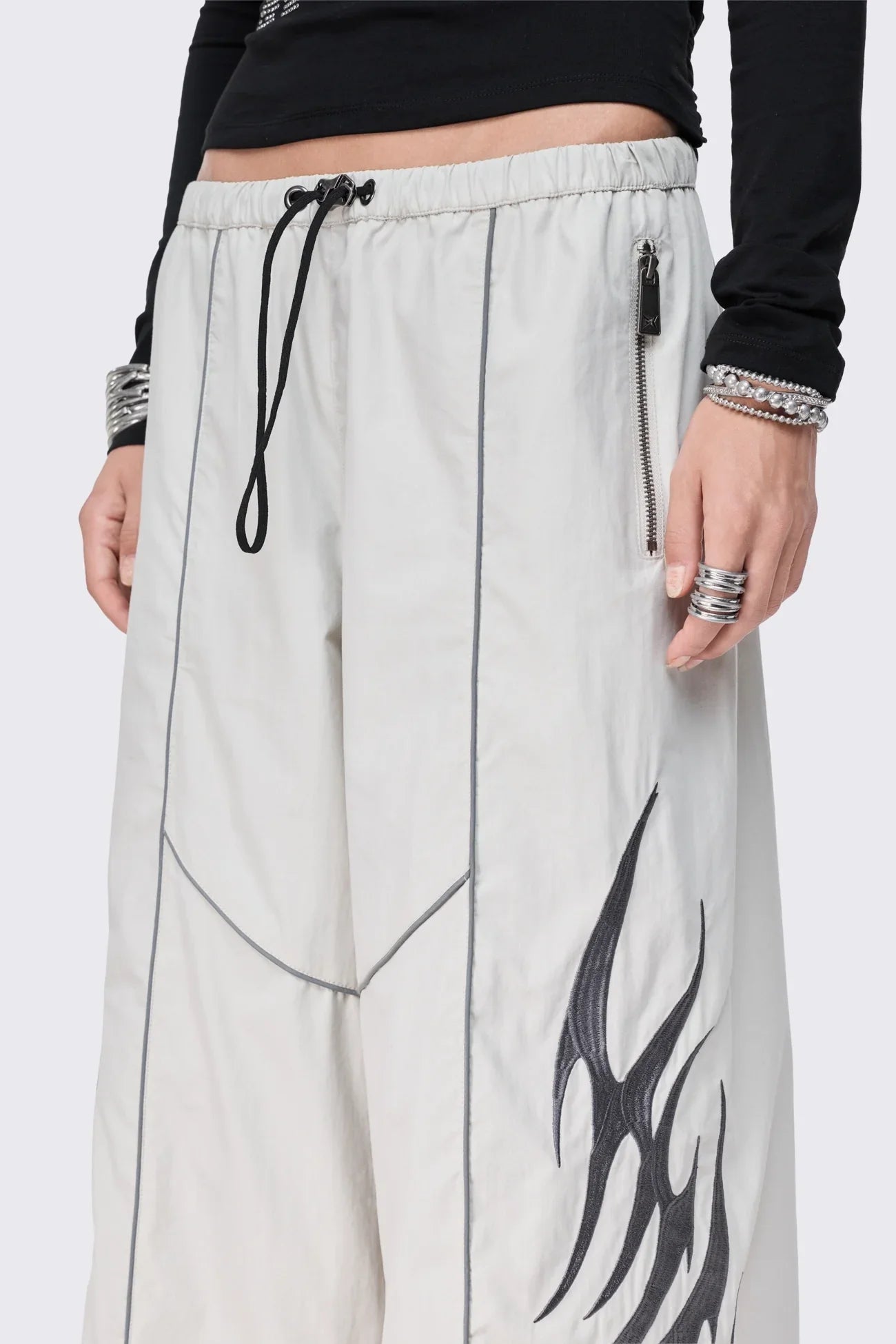 Void Grey Sigil Graphic Tech Pants