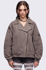 Harley Taupe Bomber Jacket