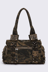 Myrrh Camo Studded Shoulder Bag