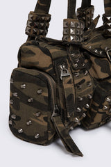 Myrrh Camo Studded Shoulder Bag