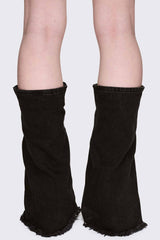 Bound Denim Leg Warmers