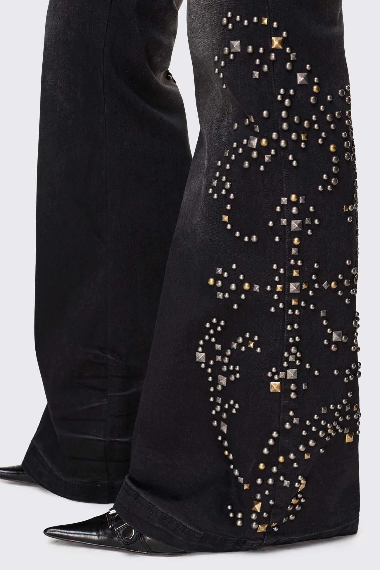 Brielle Studded Flared Jeans