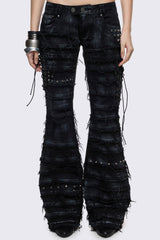 Dash Distressed Flared Jeans