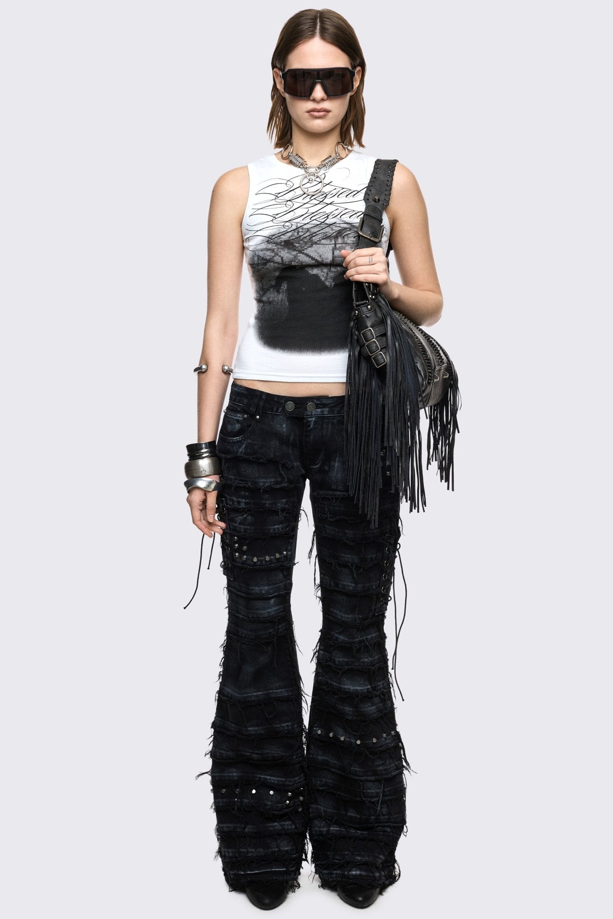 Dash Distressed Flared Jeans