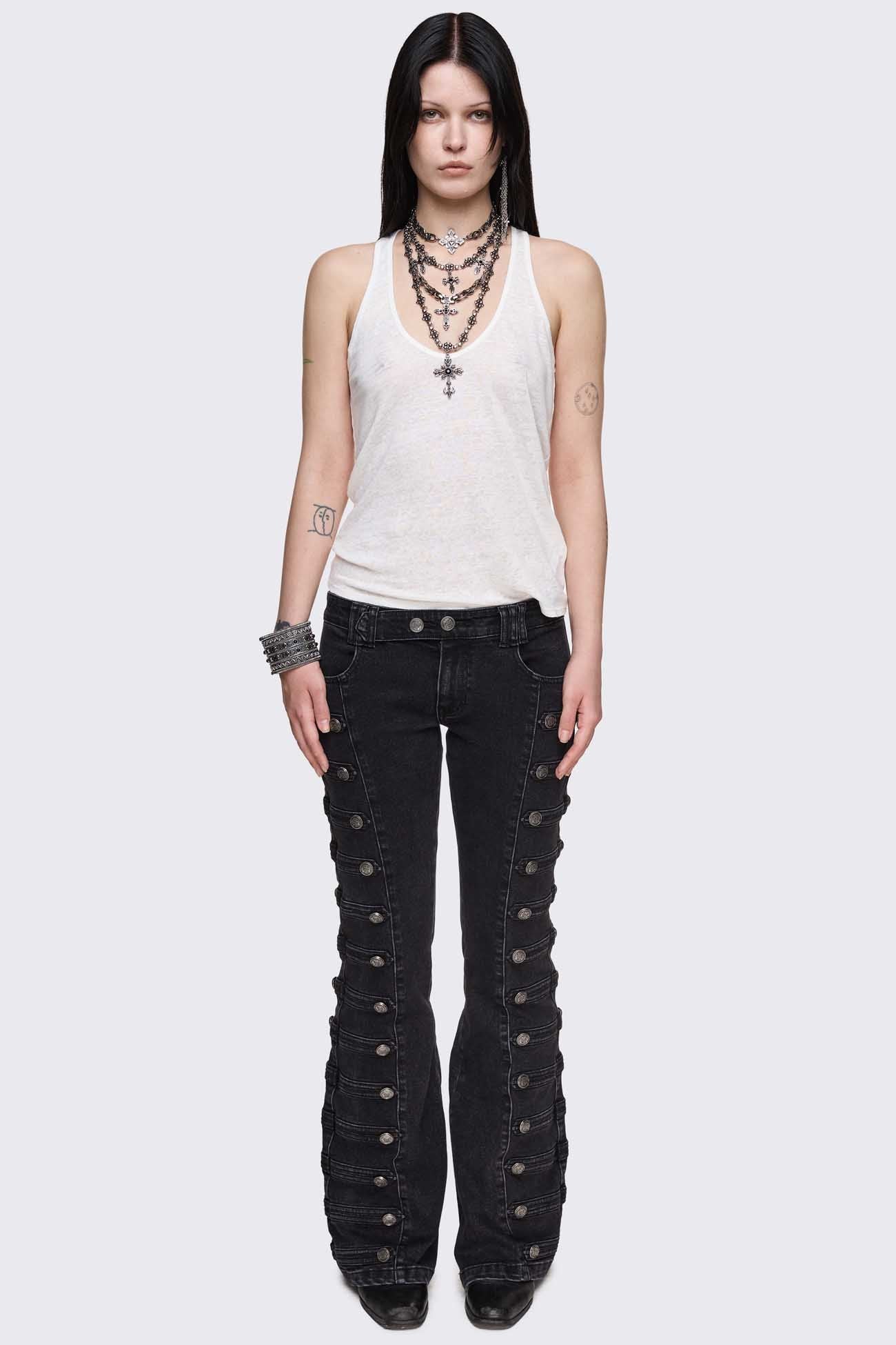 Hilda Military Flared Jeans