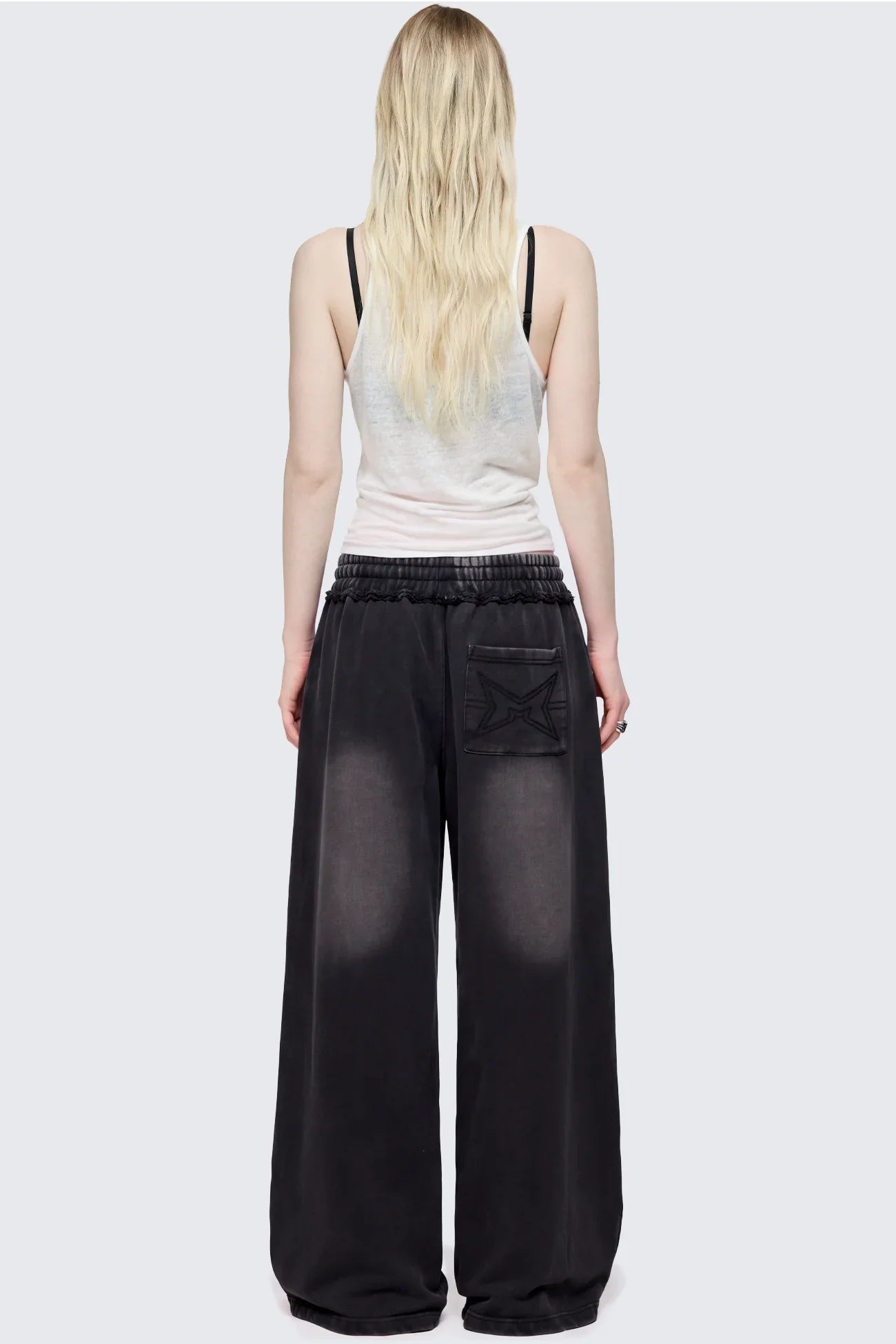 Blur Black Washed Sweatpants