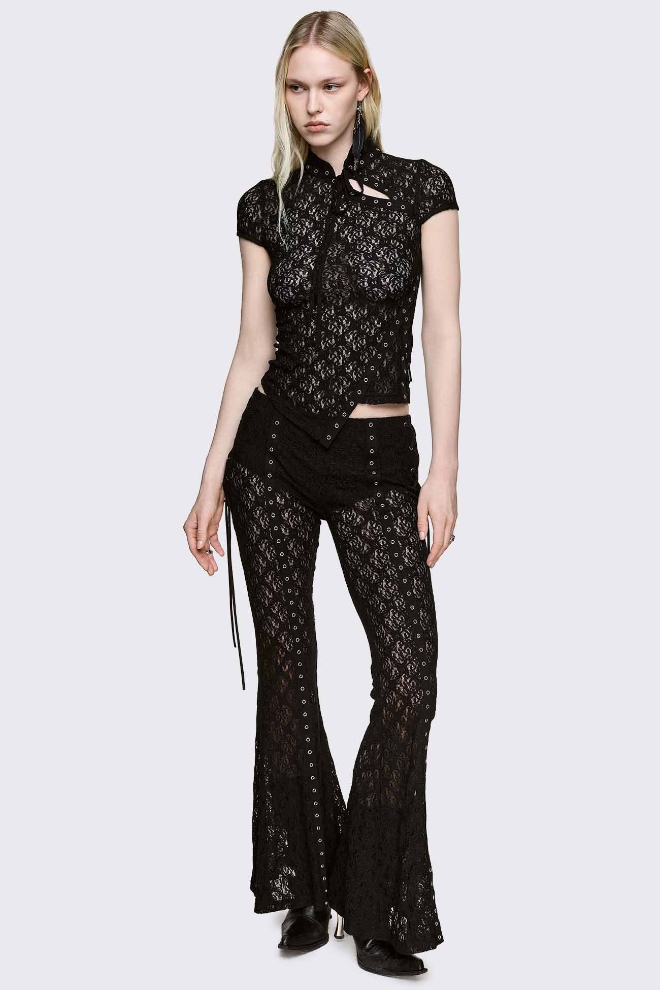 Moor Lace Flared Pants