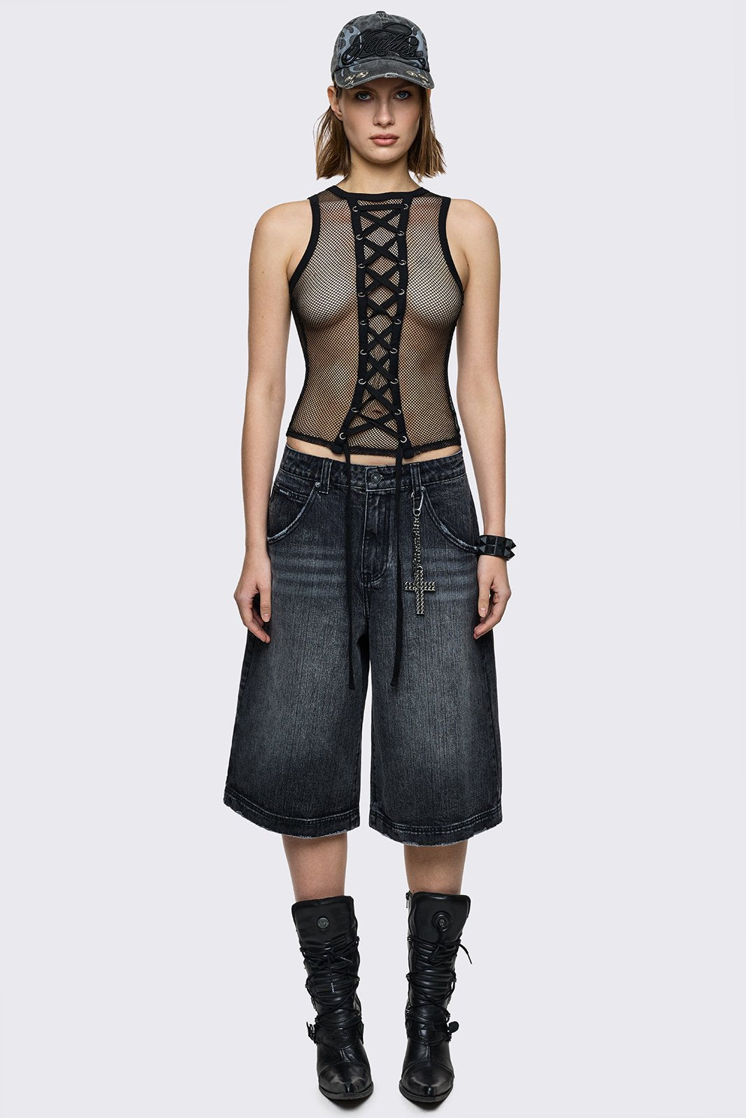 Worn Black Washed Jorts