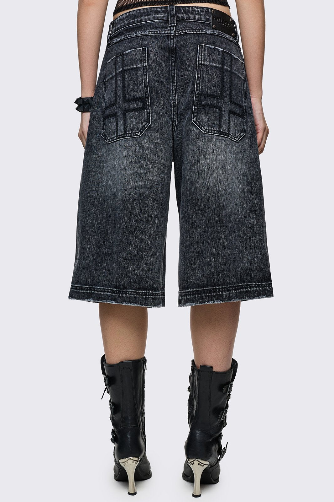 Worn Black Washed Jorts