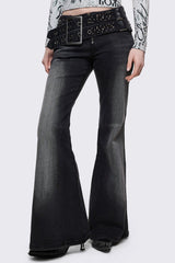 Roxie Belted Flared Jeans
