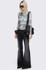 Roxie Belted Flared Jeans