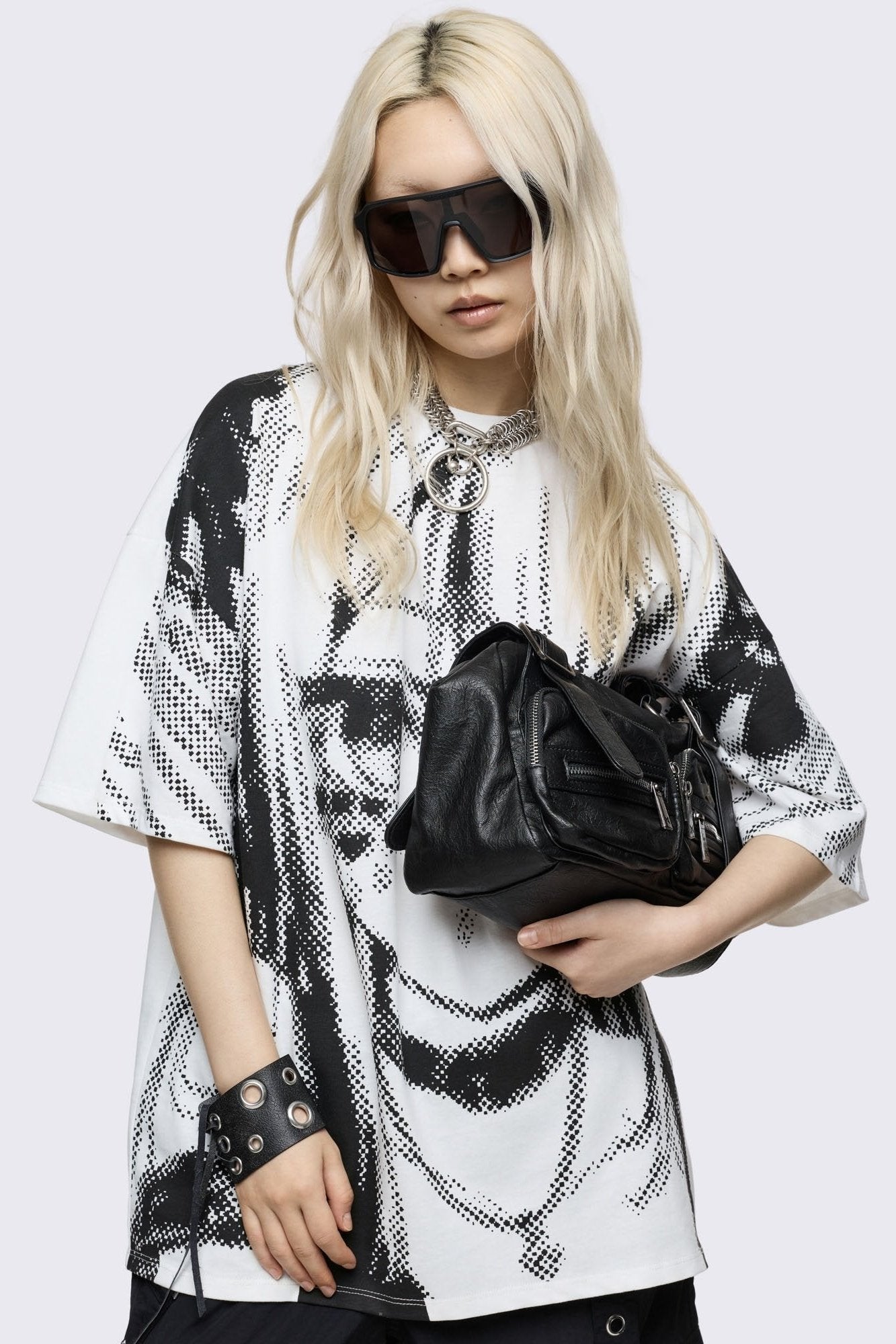 Soot Faux Leather Shoulder Bag